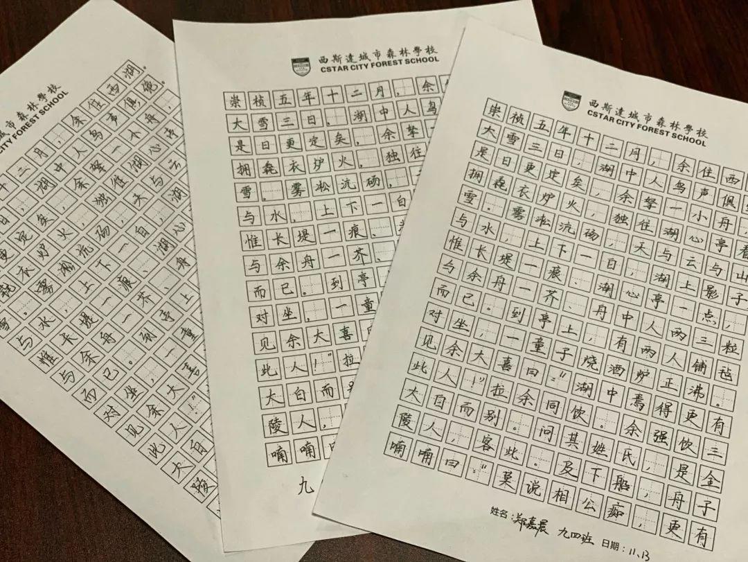 挥毫泼墨书风雅之韵 横平竖直立鸿鹄之志---西斯达城市森林学校初中部举行硬笔书法大赛 挥毫泼墨书风雅之韵 横平竖直立鸿鹄之志---西斯达城市森林学校初中部举行硬笔书法大赛