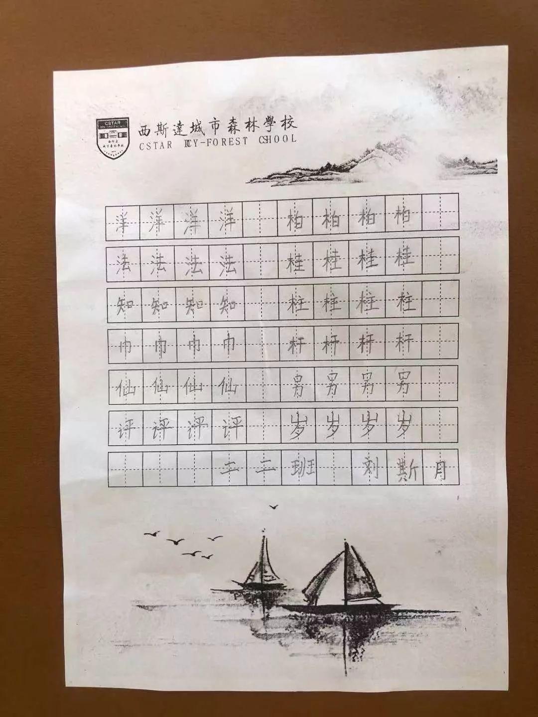 【文化校园】读好书，写好字，做堂堂正正中国人——西斯达城市森林学校小学部书法大赛